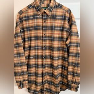 Orvis Multicolored 100% Cotton Men’s M Long Sleeve Button Down Flannel Shirt